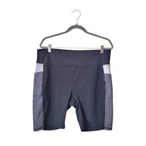 Ebb & Flow Plus Size Tri-color Biker shorts